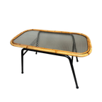Vintage Salontafel – Bamboe En Draadglas thumbnail 1