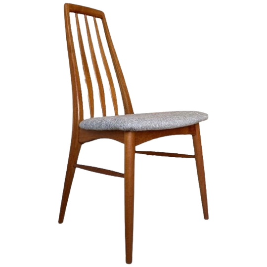 Zes Deens Vintage Houten Eetkamerstoelen Koefoed Hornslet 1
