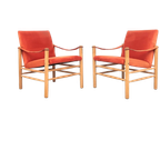 Safari Stoelen Van Eikenhout, Skipper Møbler 1980s thumbnail 1