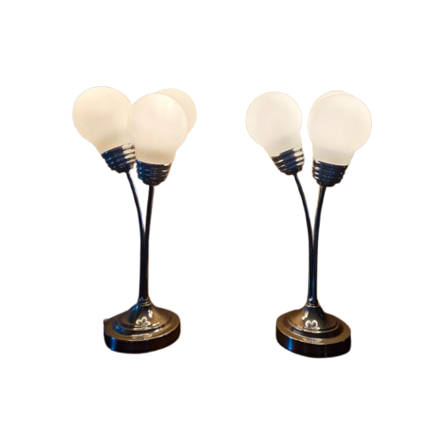 2 Triple Bulb Tafel Lampen Design.