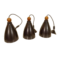 Set Van 3 Vintage Metalen Hanglampen