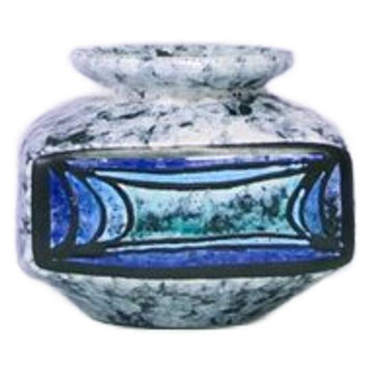 Blauwe Gemêleerde West Germany Vaas 1
