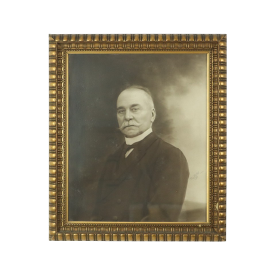 Grote Oude Foto Portret Oude Man Gouden Lijst Hars Brugge 1921 1