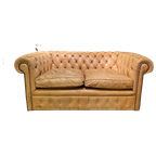 Oude Antiek Chesterfield 2 Bank Camel Cognac thumbnail 1