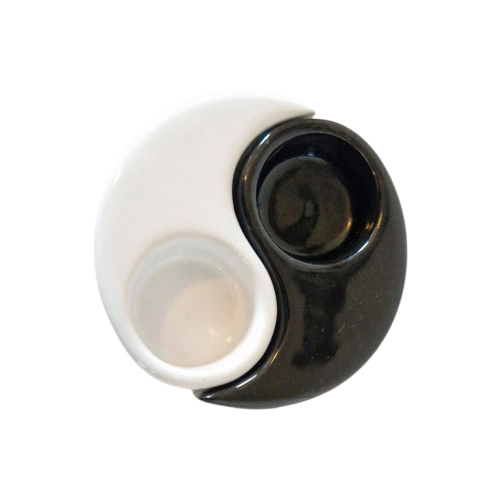 Vintage Ying Yang Waxinehouders Kandelaar Kandelaars