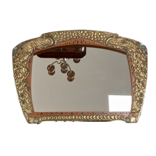 Art-Deco Spiegel Met Pauwen 1