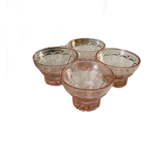 Schaaltjes Set Persglas Roze France Vintage 1