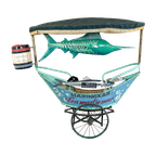 Vintage Vis Verkoop Marktkraam Decoratie thumbnail 1