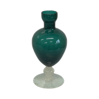 Groen Glazen Karaf/Vaas Brocante Craquele Glas