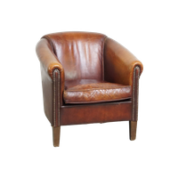 Begeerlijke En Comfortabele Schapenleren Clubfauteuil Met Een Luxe En Klassieke Uitstraling