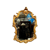 Vergulde Spiegel. Hout.