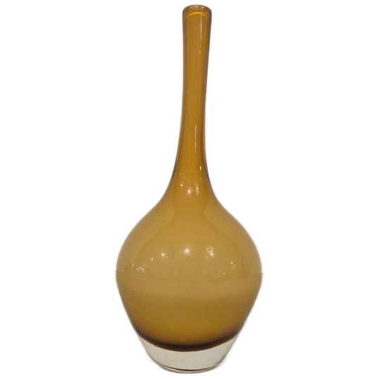 Vintage Glazen Handgeblazen Vaas In De Stijl Van Holmegaard 1