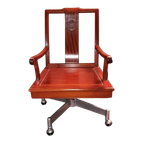 2 Mahonie Bureaustoelen Chinese Stijl thumbnail 1