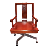 2 Mahonie Bureaustoelen Chinese Stijl