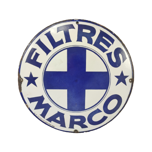 Emaille Bord Filtres Marco 1933