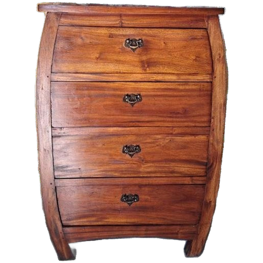 Oude Ovale Teakhouten Ladekast, Commode, Haltafel 1