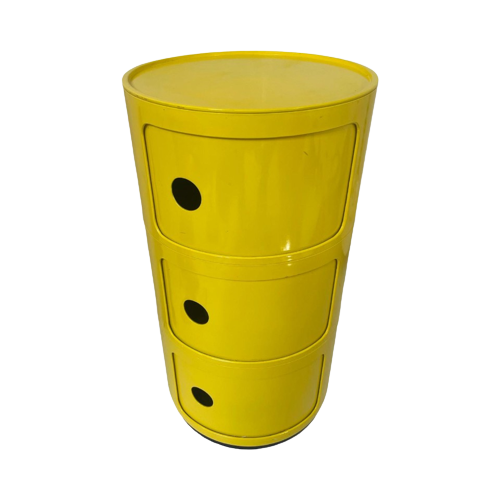 Anna Castelli Ferrieri For Kartell - Storage Unit ‘Componibili’ - Rare, Early, Yellow Edition