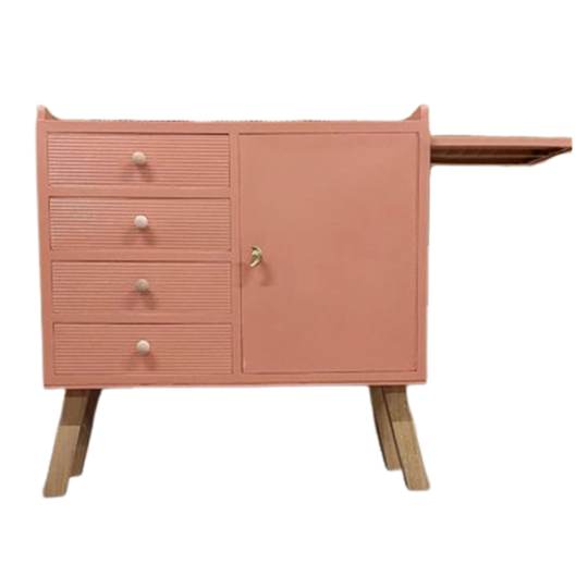 Vintage Unieke Commode Babykamer Terracotta 1