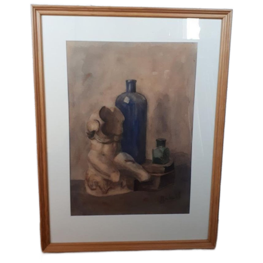 *stilleven Aquarel A J Ter Veld Schilderij 1