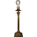 Antieke Franse Goud Kleurige Lamp, Eind 1800 thumbnail 1