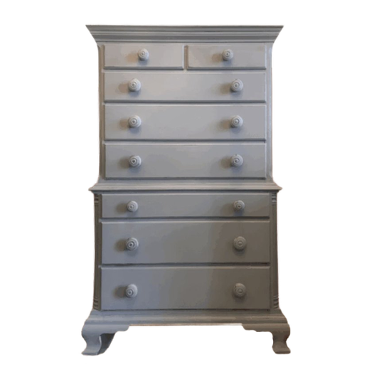 Vintage Ladenkast Ladenkast (chest To Chest) Opgeknapt En Geschilderd Met Farrow & Ball Warm Licht Beige 1