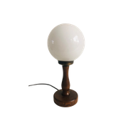 Antieke Houten Lamp