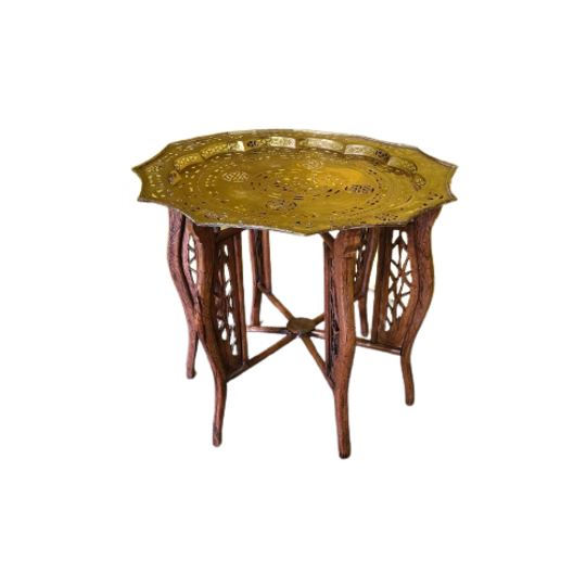 Vietnamese Opklapbare Bijzettafel, Jaren 50 1