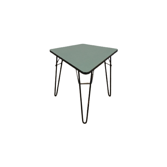 Willy Van Der Meeren T2 Table (original Base With A New Tubax Formica Top) 1
