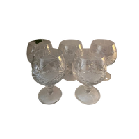Set Van 5 Kristallen Cognac Glazen