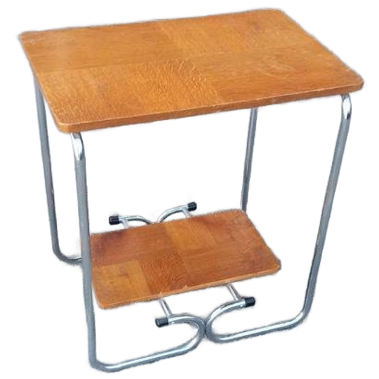 Vintage Bauhaus Art Deco Bijzettafel Sidetable Nachtkastje 1