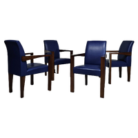 4 X Hugues Chevalier Conference Ying Bridge Chair / Leather