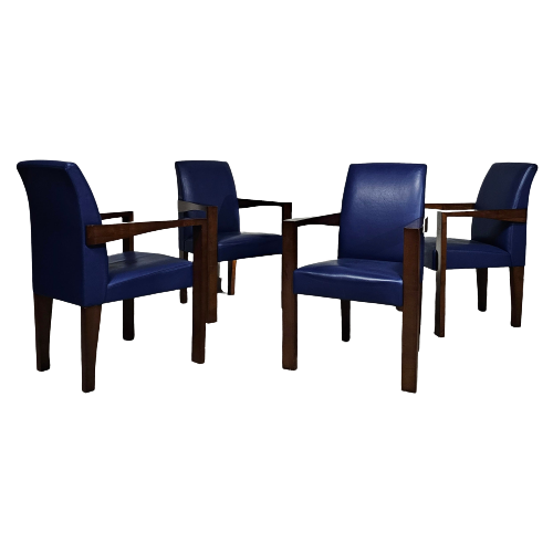 4 X Hugues Chevalier Conference Ying Bridge Chair / Leather