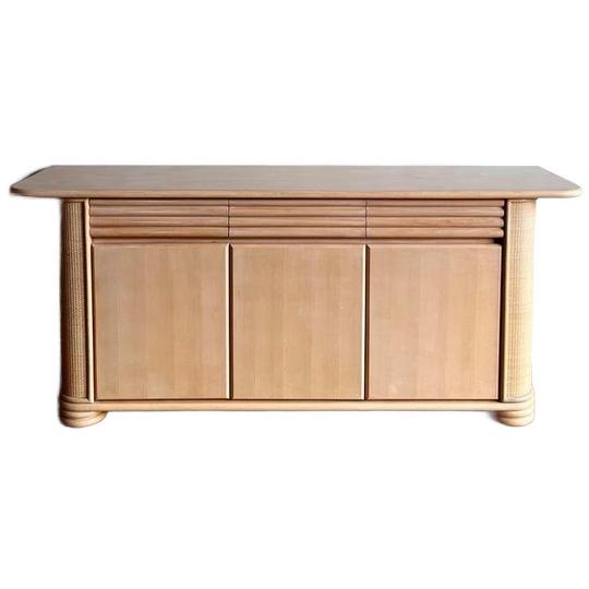 Italiaans Design Bamboe Rotan Sideboard Dressoir Vintage 1