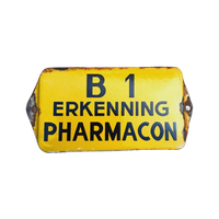 Emaille Deurpostje, Bordje B1 Erkenning Pharmacon.