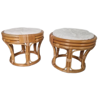 Set Vintage Manou Bamboe Krukjes.