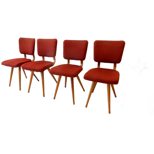 4 X Retro Vintage Stoel Eetkamerstoel Jaren 50 60 Stoelen 1