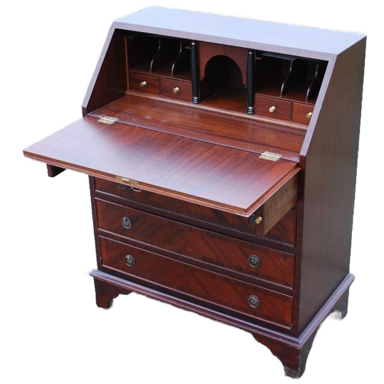 Engelse Secretaire, Mahonie Bureau 1