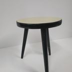 Vintage Klein Planten Bijzettafel Met Cremekleurig Blad thumbnail 1