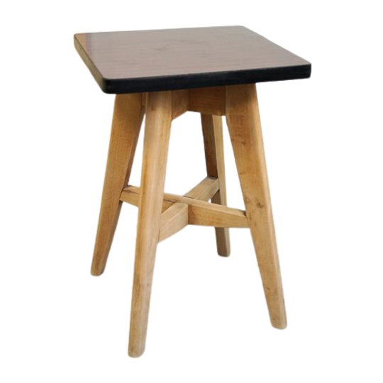 Vintage Kruk Hout / Formica 1