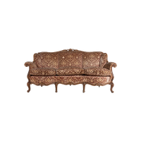 Italian Modern Carved Walnut Frame Sofa / Bank / 3 Zitsbank, 1950’S