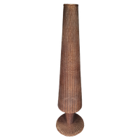 Gasparucci Large Wicker Rattan Floor Lamp 191x52x52cm. Good Condition.