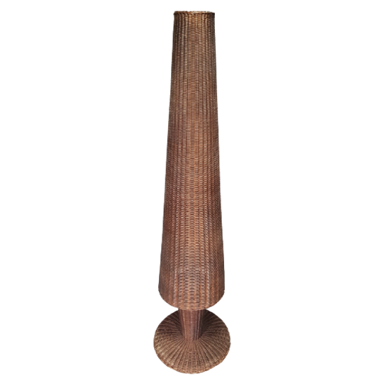 Gasparucci Large Wicker Rattan Floor Lamp 191x52x52cm. Good Condition. 1