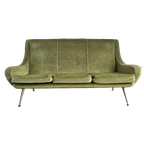 Vintage Mosgroene Zetel / Bank / Couch thumbnail 1