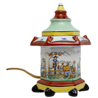 Elka Gdr Vintage Porseleinen Parfumlamp Pagode Met Japanse Voorstelling