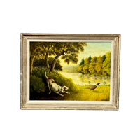 I. Grandidier. Schilderij "Fazantenjacht".