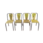 Set Van 4 Seducta René Malavel Jaren Fifties Stoelen Stapelbaar thumbnail 1