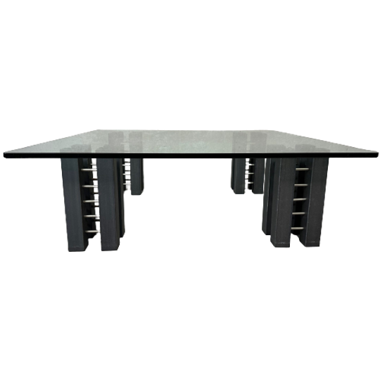 Design Salontafel Glas En Staal 1