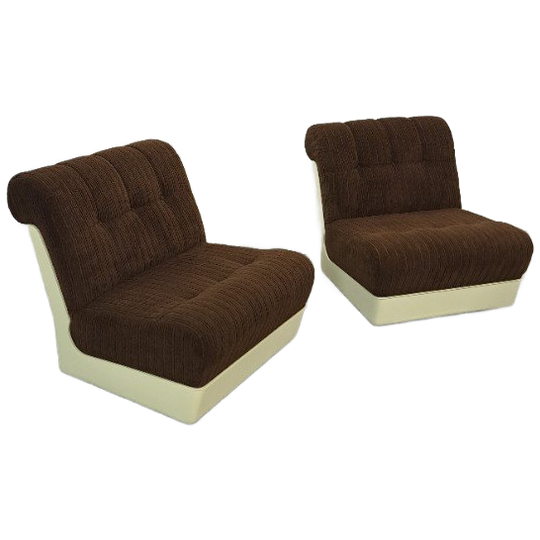 Space Age Fauteuil Bruin Met Kunststof 1