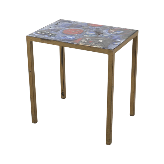 Bijzettafel Met Kunstzinnig Geglazuurd Blad 64325 1