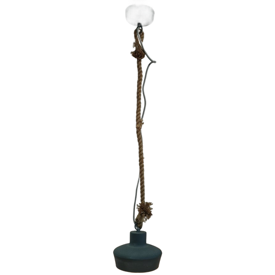 Stoere Industriële Cement Kleurig Touw Hanglamp 1